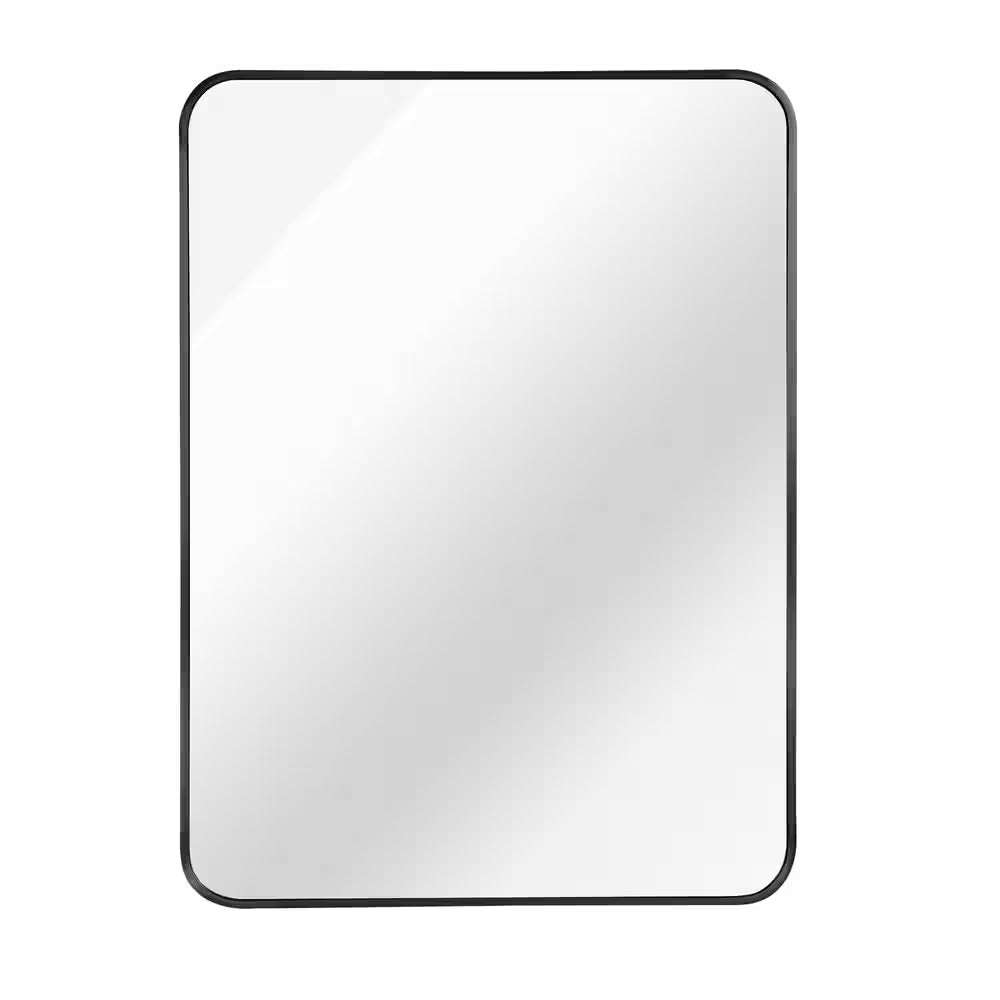 Ta. 22 In. W X 30 In. H Black Rectangle Framed Mirror